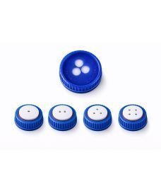 GL45 Screw Cap with Venting Holes and Tubing Ports