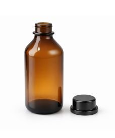 Flacon à réactifs en verre sodocalcique ambré à filetage GL45 de 2,5 litres