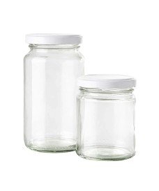 Bocal en verre avec couvercle métallique twist-off