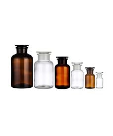 Wide Mouth Glass Bottle with Stopper