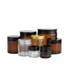 Pot en verre avec couvercle à vis