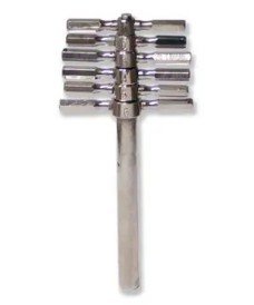 Juego de taladros para tapones de goma con 12 calibres para perforaciones de 5 a 11 mm.