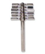 Juego de taladros para tapones de goma con 12 calibres para perforaciones de 5 a 11 mm.