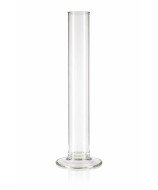 Probeta de vidrio sin graduar de 300 ml para mediciones de densidad y grado alcohólico con alcohómetros y densímetros.