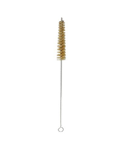 Escobillón de pelo natural de cabra con forma cónica para la limpieza de cánulas traqueales y conductos de muy pequeño diámetro.