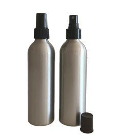 Aluminium Bottle with Atomiser Spray, 24mm Thread