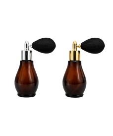 Oval Amber Bottle with Bulb Atomiser