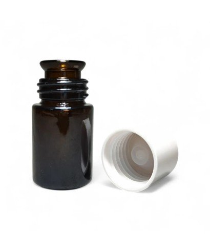Frasco de vidrio ámbar para esencias con tapa de baquelita, 30ml