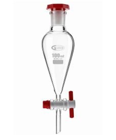 Glass Separating Funnel with Straight PTFE Stopcock