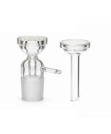 Base en verre avec plaque filtrante pour filtration avec membrane de 47 mm (raccord pour vide ou rampes de filtration).