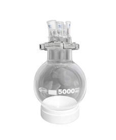 Spherical Reactor Flask with 5-Neck Ground-Glass Lid
