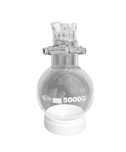 Spherical Reactor Flask with 5-Neck Ground-Glass Lid