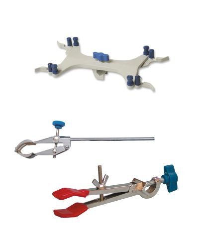 Laboratory Mounting Clamps With and Without Bossheads