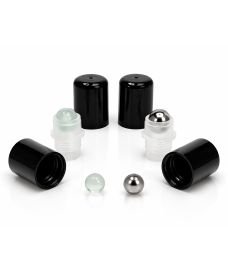 Tapa rosca DIN18 y aplicador roll-on para frascos y botellas con rosca DIN18 o de 18 mm