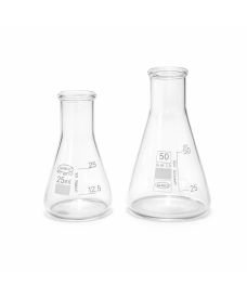 Fiole d'Erlenmeyer en verre à col étroit, de la marque Glassco
