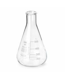 Fiole d'Erlenmeyer en verre à col étroit, de la marque Glassco