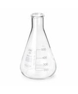Conical glass flask, narrow neck, from Glassco