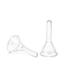 Embudo de vidrio borosilicato para inseminación de conejos, con caña larga y estrecha y extremo redondeado para una aplicación p