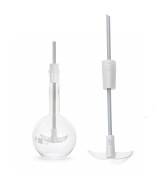 PTFE stirrer rod with folding impeller and 7 mm shaft for reactor flask