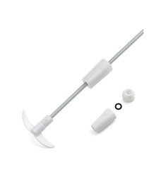 Tige d’agitation en PTFE avec hélice repliable pour réacteurs sphériques
