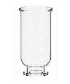 Embudo de filtración de vidrio borosilicato de 500 ml con escala graduada en blanco, diseñado para un control visual claro del v