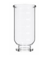 Embudo de filtración de vidrio borosilicato de 500 ml con escala graduada en blanco, diseñado para un control visual claro del v