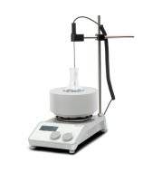 Agitador digital con manta calefactora integrada, diseñados para calentar y agitar matraces esféricos de 100 ml