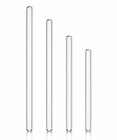 Glass stirring rods in various lengths (200, 250, 300 and 400 mm)