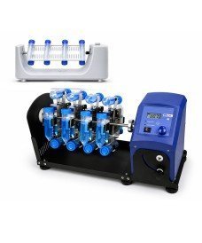 Multiposition RS 9 rotisserie tube rotators in analogue and digital versions for homogeneous mixing of tube samples.