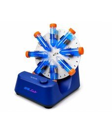 Agitateur rotatif multiposition RS 9 analogique type disque avec support pour tubes.
