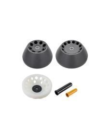RS-0424 fixed-angle rotors in 3 configurations: 8 × 15 ml, mixed 8 × 15 ml + 12 × 10 ml, and 24 × 15 ml.