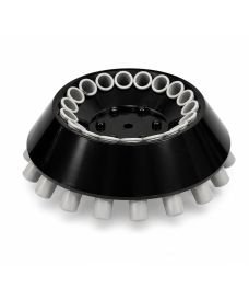 Rigid plastic angle rotor for the Fugelab-GB10 centrifuge, with capacity for 18 × 10 ml tubes. Optional accessory to extend the 