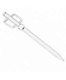 Glass wine sampling pipette with dual handling loops, safety bulb and tapered tip. 64 cm length, 350 ml capacity. Ideal for samp