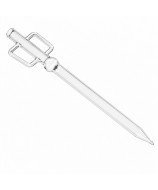 Glass wine sampling pipette with dual handling loops, safety bulb and tapered tip. 64 cm length, 350 ml capacity. Ideal for samp