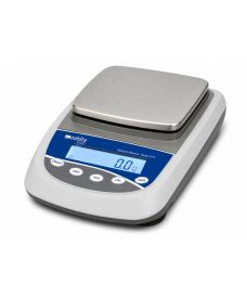 Balanza de precisión Nahita Blue serie 5172 con plato cuadrado de acero inoxidable, disponible en modelos de 3 kg y 5 kg.