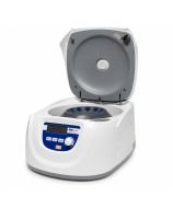 RS-0412 digital angle centrifuge with rotor for up to 12 tubes and variable speed up to 4,500 rpm.