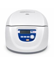 Compact RSLAB RS-0412 centrifuge with digital speed control and capacity for up to 8 × 15 ml Falcon tubes.