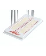 Marienfeld Superior 48-position wax plate for sealing haematocrit capillary tubes, numbered and ready to use.