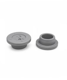 Septum en butyle pour bouchon en aluminium PP28, perforable par aiguille hypodermique et auto-obturant.