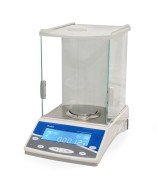Analytical balance 0.1 mg for stable, traceable weighing, with glass draught shield, Class I and USB/RS-232 outputs.