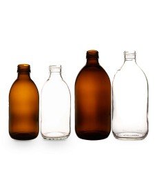 Glass Syrup Bottle PP28 without Closure