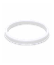 Bague de versement en PP blanc pour filetage GL45, autoclavable jusqu’à 140 °C.