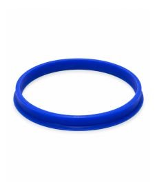 Bague de versement en PP bleu pour filetage GL45, autoclavable jusqu’à 140 °C.