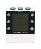 Temporizador digital con triple pantalla independiente