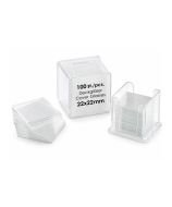 Lamelle couvre-objet carrée et rectangulaire en verre borosilicaté, numéro de lot