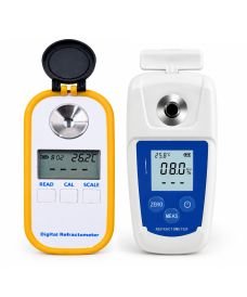 Digital refractometers with ATC: 1-scale Brix, 2-scale Brix/SG or 3-scale Brix, salt and refractive index models.