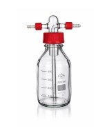 Frasco lavador de gases Drechsel SIMAX de vidrio borosilicato de 500 ml con tapa roscada GL45 y olivas de plástico